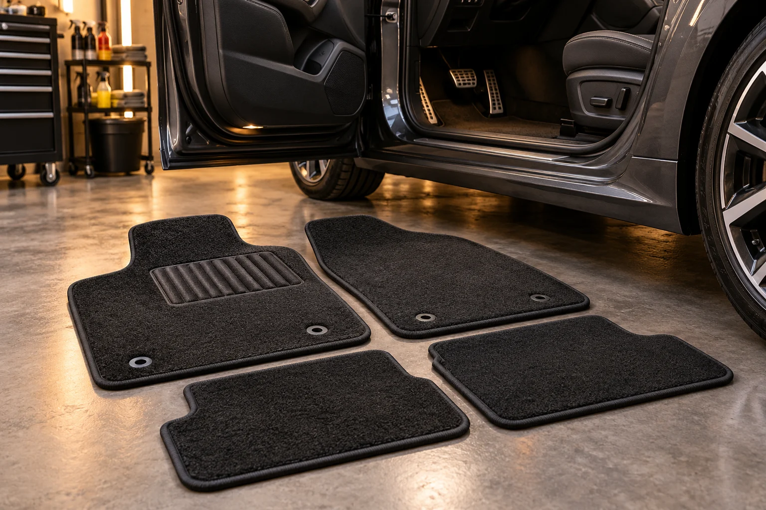 Freshly cleaned mats