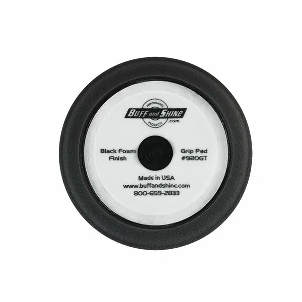 BUFF AND SHINE – MARINE CENTER TEE: BLACK CONTOUR FOAM GRIP FINISHING PAD 9″